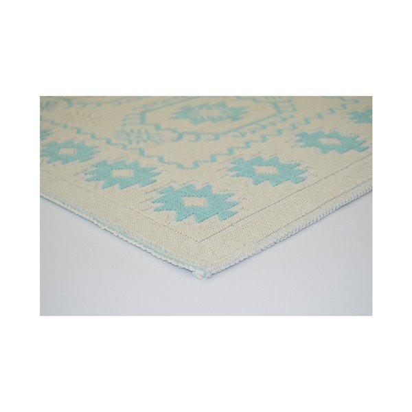 Covor rezistent Vitaus Yoruk Turkuaz, 100 x 300 cm, albastru-image-1