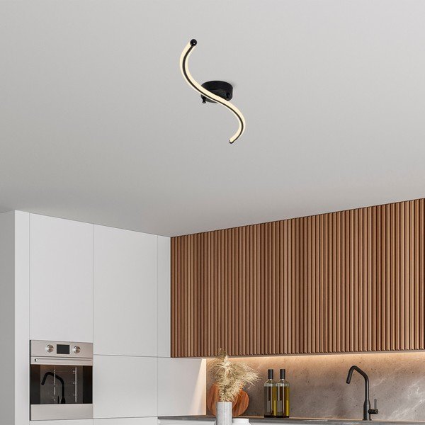 Plafonieră neagră LED 10x67 cm Yilan – Opviq lights-image-2