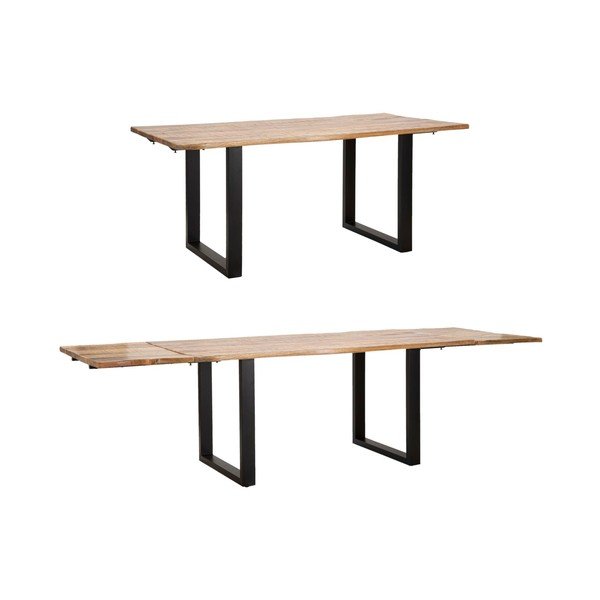 Masă de dining extensibilă cu blat din lemn de mango cu blat suplimentar 90x180 cm Edge – Mauro Ferretti-image-4