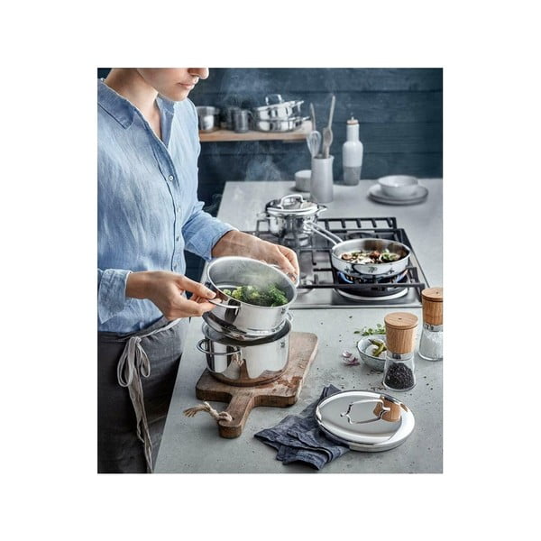 Oală din oțel inoxidabil cu capac WMF Cromargan® Mini, ⌀ 12 cm-image-1