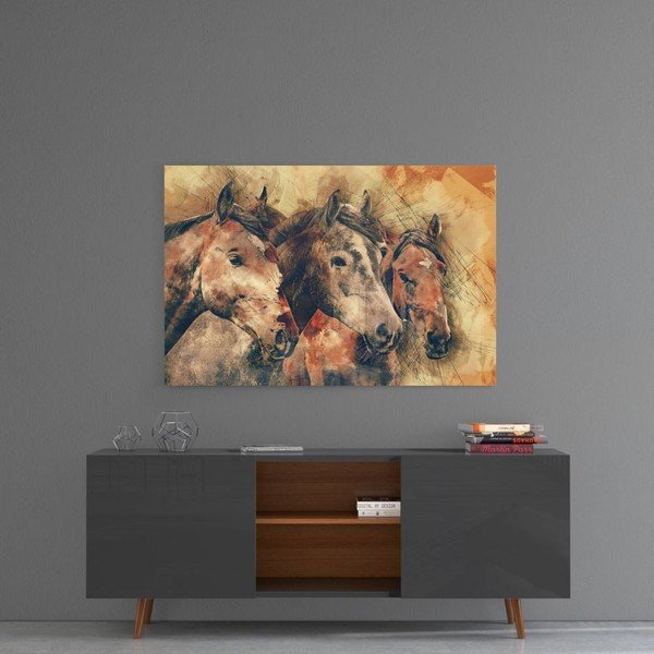 Tablou din sticlă Insigne Horses-image-1