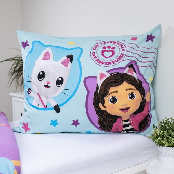 Lenjerie de pat pentru copii din bumbac pentru pat de o persoană 140x200 cm Gabby's Dollhouse "Balloon"  – Jerry Fabrics-image-3