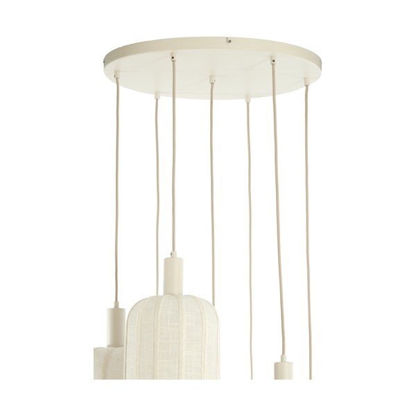 Lustră crem cu abajur textil ø 50 cm Tufia – Light & Living-image-3