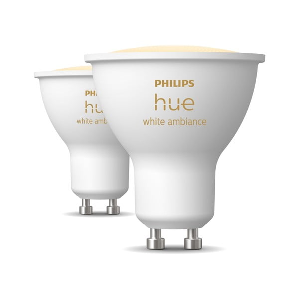 Becuri smart LED GU10, 2 buc. 4 W White ambiance – Philips Hue