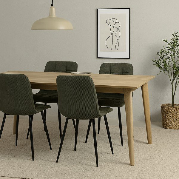 Scaune de dining verzi 2 buc. tapițate Moseby – Bonami Essentials-image-1