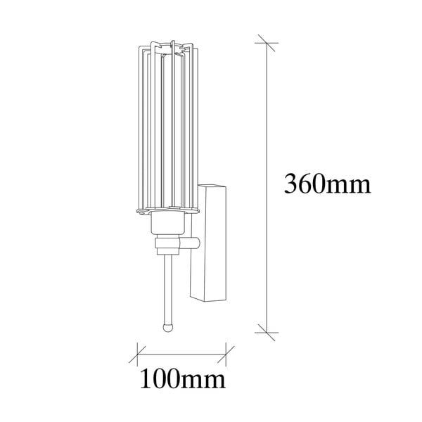 Aplică de perete neagră/aurie ø 8 cm Fellini – Opviq lights-image-4