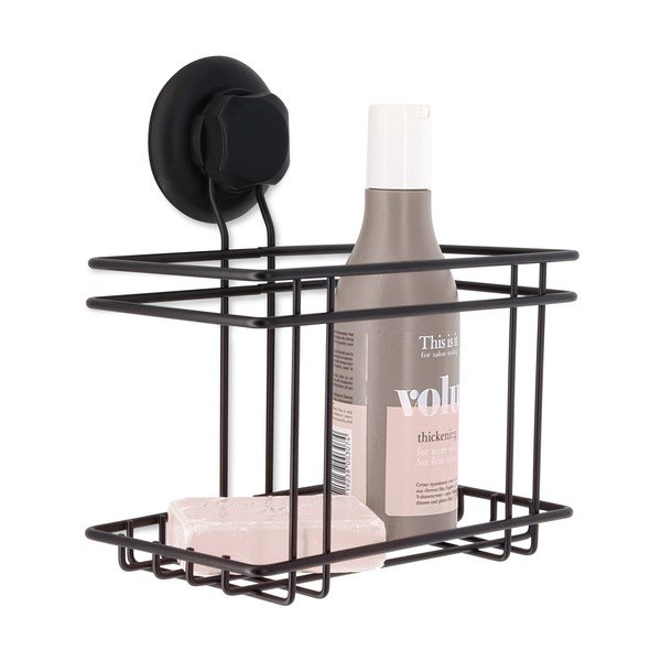 Etajeră / suport pentru duș Compactor Bestlock Black, negru-image-1