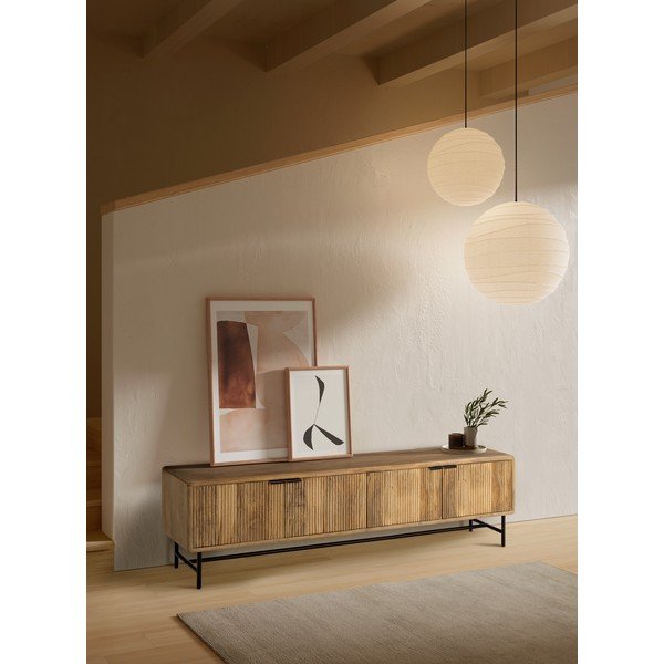 Comodă TV în culoare naturală din lemn de mango 190x50x40 cm Mundra – MOME-image-1