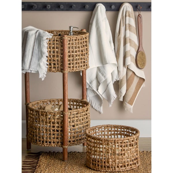 Prosop maro-bej din bumbac 70x140 cm Elaia – Bloomingville-image-3