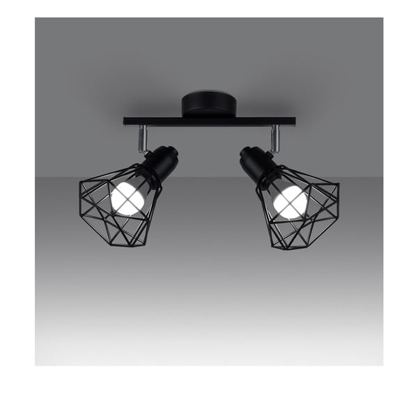 Plafonieră neagră ø 10 cm Varpu – Sollux-image-1