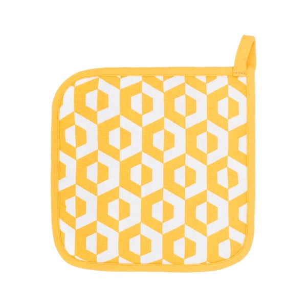 Set 2 șervete termice din bumbac Tiseco Home Studio Hexagon, galben