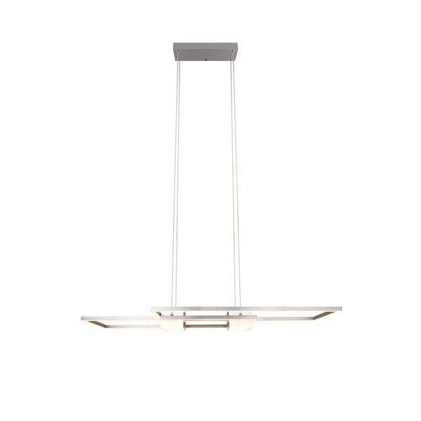 Lustră argintie LED cu control prin telecomandă/cu intensitate reglabilă Albany – Trio-image-1