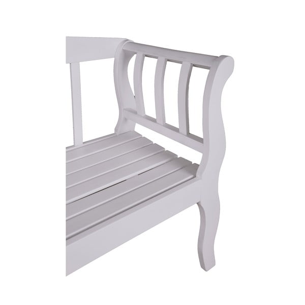 Bancă de grădină albă din lemn masiv Arcadia – Garden Pleasure-image-1