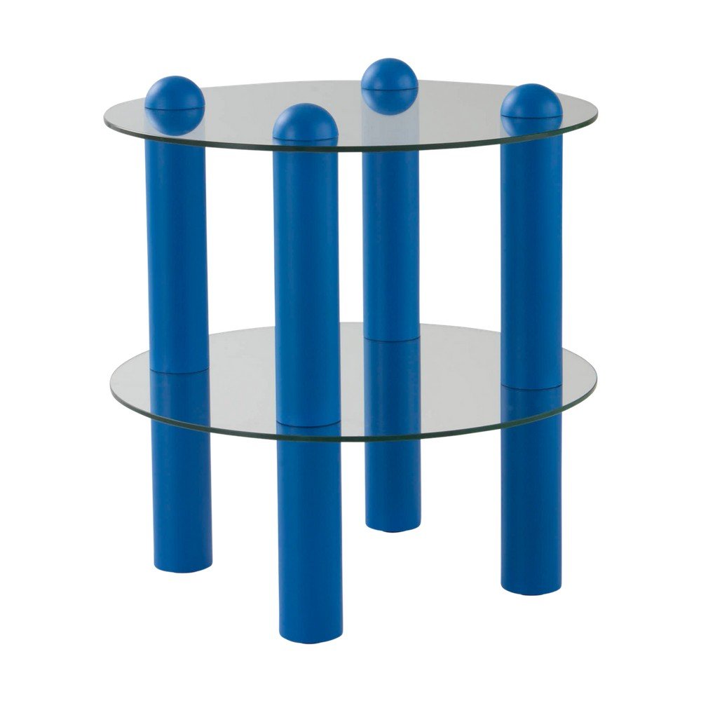 Măsuță auxiliară rotundă din sticlă ø 48 cm Egan – Jotex