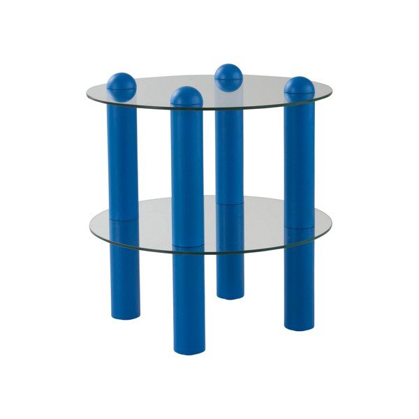 Măsuță auxiliară rotundă din sticlă ø 48 cm Egan – Jotex