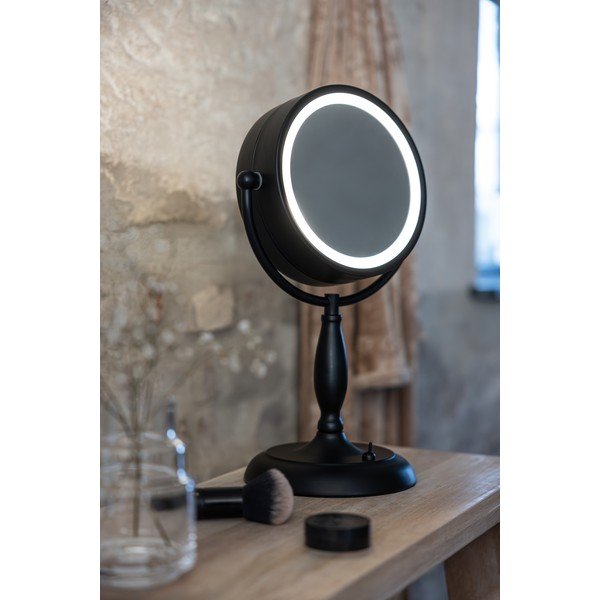 Veioză negru-mat cu abajur din sticlă (înălțime 36 cm) Face – Markslöjd-image-1
