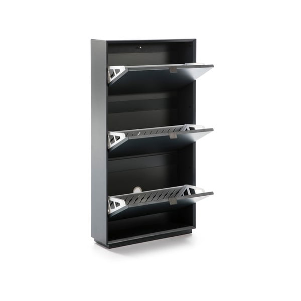 Suport de pantofi cu 3 sertare Marckeric Luka, albastru petrol-image-3