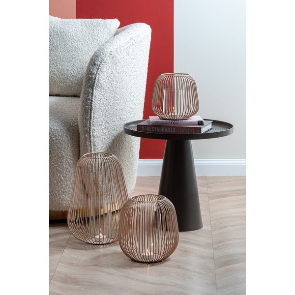 Măsuță auxiliară din metal Leitmotiv Force, înălțime 37,5 cm, negru-image-1