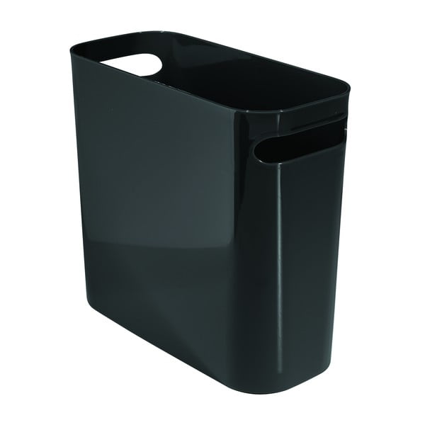 Coș de gunoi cu mâner iDesign Una, 8,8 l, negru