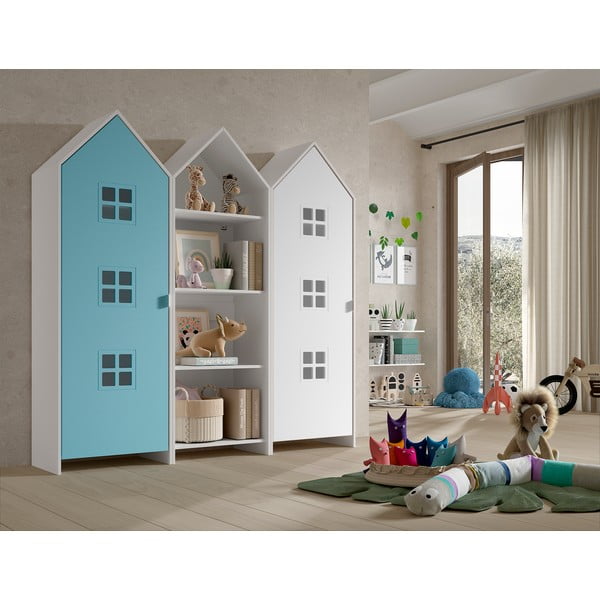 Șifonier de copii deschis alb/albastru 173x171,5 cm CASAMI BRUGES – Vipack-image-1