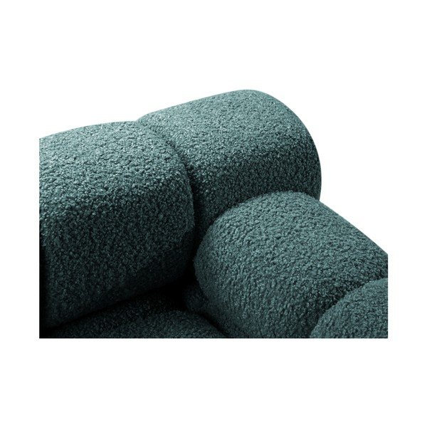 Colțar modular petrol cu tapițerie din țesătură bouclé (cu colț pe partea dreaptă/cu șezlong) – Micadoni -image-4