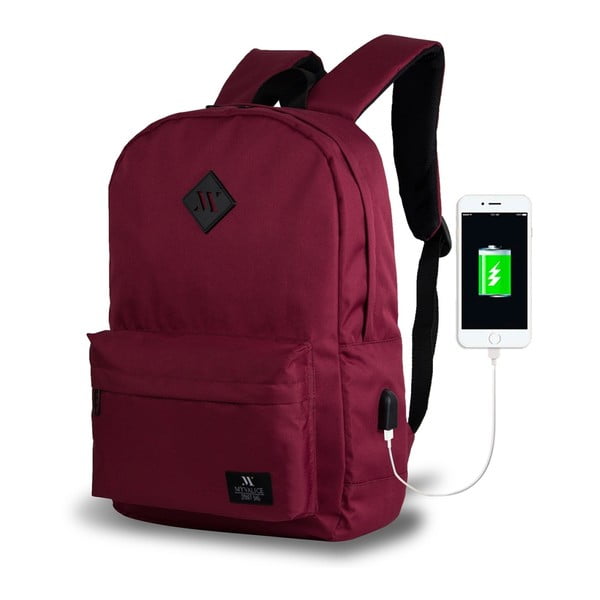 Rucsac cu port USB My Valice SPECTA Smart Bag, vișiniu