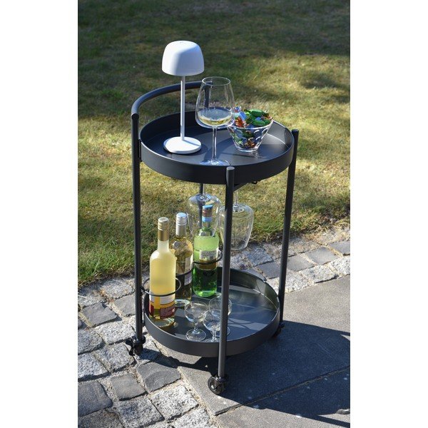 Masă de servire pentru grădină rotundă din metal ø 40 cm Calla – Garden Pleasure-image-1