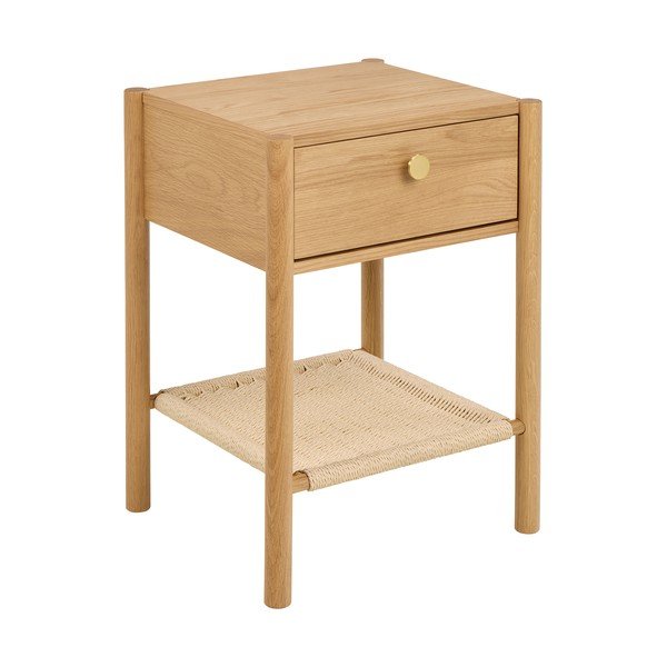 Noptieră în culoare naturală deschisă cu aspect de lemn de stejar Monfort – Actona-image-2