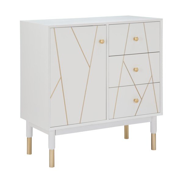 Dulap Mauro Ferretti Luxy, lățime 80 cm, alb-image-2