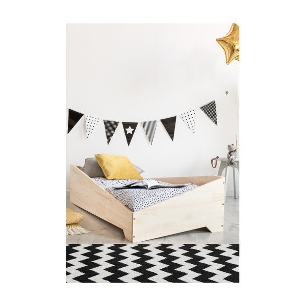 Pat din lemn de pin pentru copii Adeko BOX 7, 80 x 200 cm-image-1