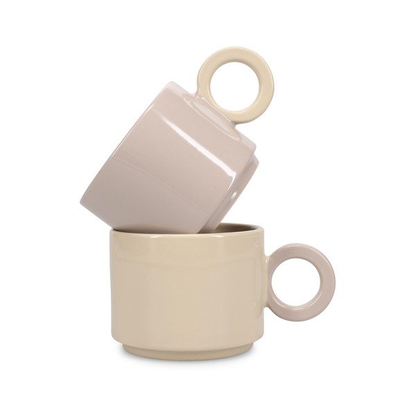 Cană gri din gresie ceramică 280 ml Lou – ONA-image-2
