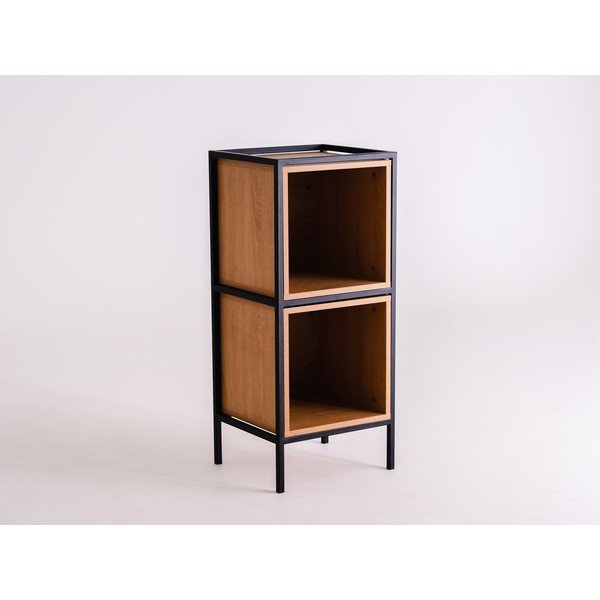 Bibliotecă neagră cu aspect de stejar 45x102 cm Skap - CustomForm-image-3