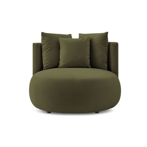 Fotoliu verde cu tapițerie din catifea Cesar – Bobochic Paris-image-3