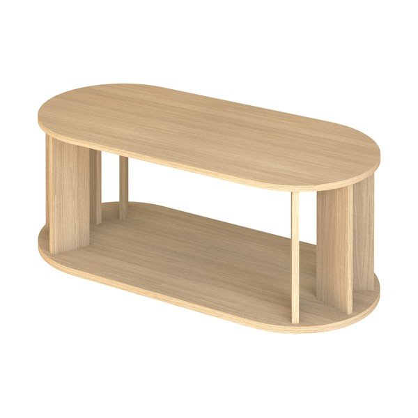 Măsuță de cafea în culoare naturală cu aspect de lemn de stejar 50x110 cm Nora – TemaHome-image-2