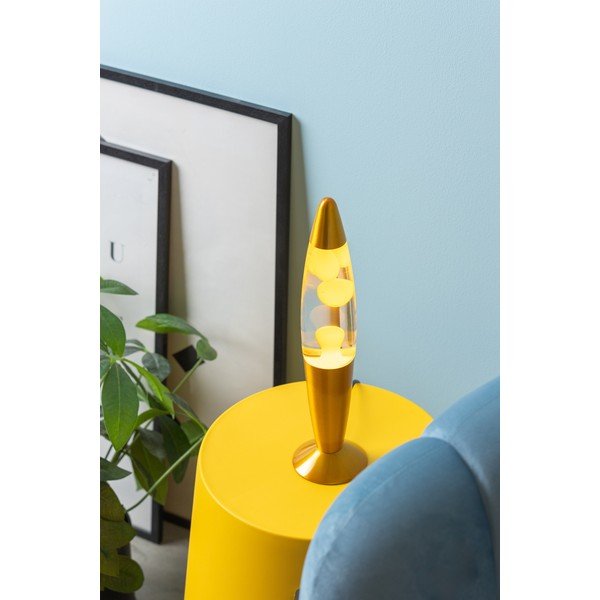 Lava lamp galbenă din sticlă (înălțime 35,5 cm) Funky Rocket Lava – Leitmotiv-image-1