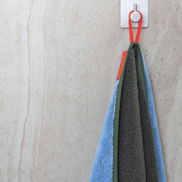 Prosop verde închis/albastru din bumbac organic din frotir 70x133 cm Soft – Mette Ditmer Denmark-image-2