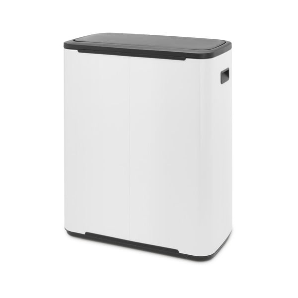 Coș de gunoi alb de reciclat/cu senzori de atingere din oțel 60 l Bo Touch Bin – Brabantia-image-3