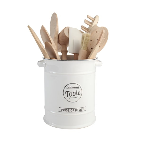 Recipient din ceramică pentru ustensile de bucătărie T&G Woodware Pride of Place, alb-image-1
