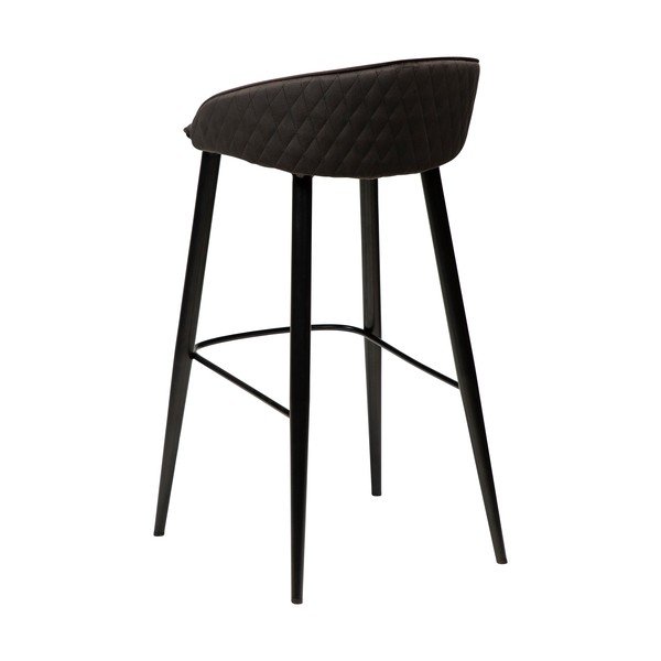 Scaun bar cu husă din catifea DAN-FORM Denmark Dual, negru, înălțime 91 cm-image-3