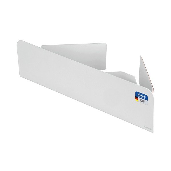 Raft pentru baie alb autoadeziv/pentru colț cu Turbo-Loc din oțel inoxidabil Lizan – Wenko-image-3