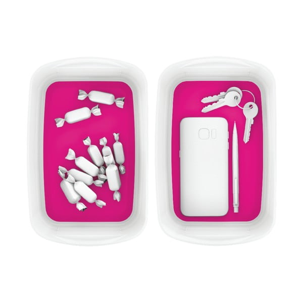 Cutie de depozitare din plastic alb-roz MyBox - Leitz-image-2