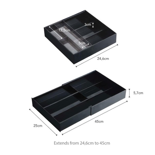 Organizator pentru sertare din plastic Tower – YAMAZAKI-image-3