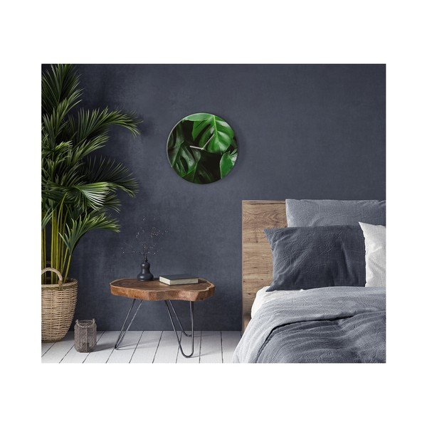 Ceas de perete Styler Glassclock Monstera, ⌀ 30 cm-image-1
