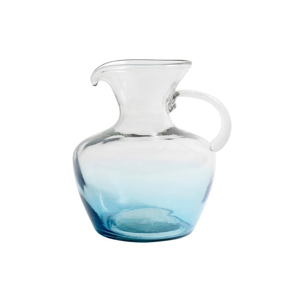 Carafă mare din sticlă Nordal Mexican Bubble, albastru
