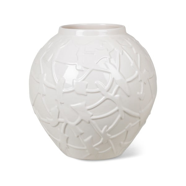 Vază din gresie Kähler Design Relief, înălțime 20 cm, alb
