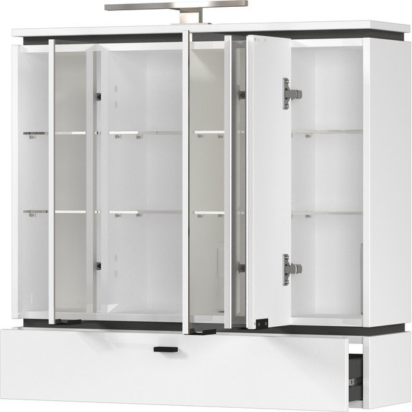 Dulap de baie alb cu oglindă/cu iluminare 79x80 cm Modesto – Germania-image-2