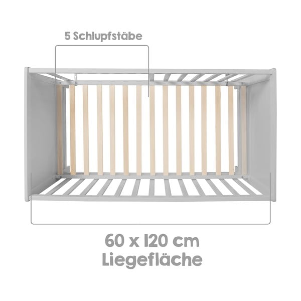 Pătuț gri deschis 60x120 cm – Roba-image-4