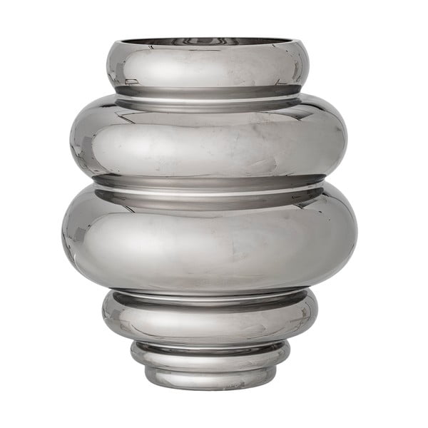 Vază argintie din sticlă lucrată manual (înălțime 24 cm) Zorya – Bloomingville