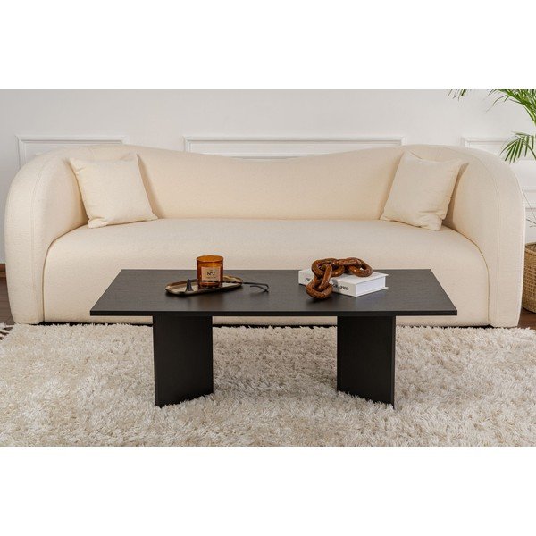 Măsuță de cafea neagră cu aspect mat 60x119 cm Sabin – Kalune Design-image-4