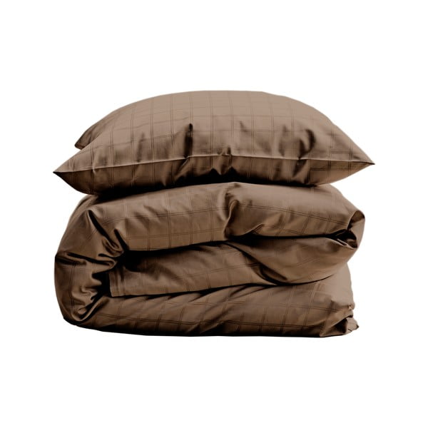 Lenjerie de pat maro din damasc pentru pat de o persoană/extinsă 140x220 cm Clear – Södahl
